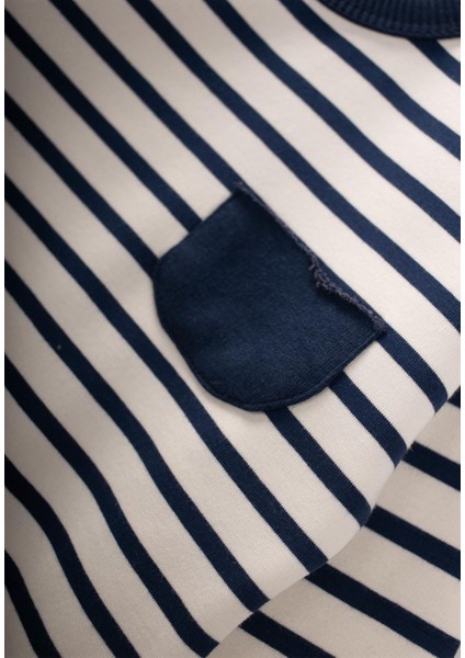 Çizgili Sweatshirt Takım 1-7 Yaş Lacivert modelleri