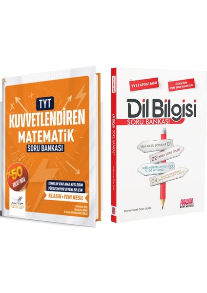 Aktif Öğrenme Yayınları TYT Matematik Kuvvetlendiren ve Dil Bilgisi Soru Bankası Seti 2 Kitap