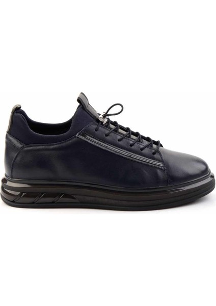 Lacivert Floter Deri Erkek Sneaker E01585756540 fiyatları