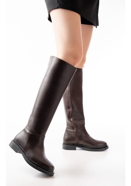 Kahverengi Fermuarlı Günlük Kadın ÇIZME2024-300BAYAN Çizme fiyatları