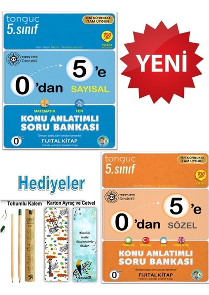 2025 5. Sınıf 0'dan 5'e Tüm Dersler Konu Anlatımlı Soru Bankası Seti