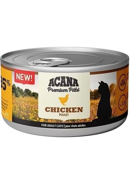 Populermarketim - Acana Premium Pate Tavuklu Yetişkin Konserve Kedi Maması 85 gr