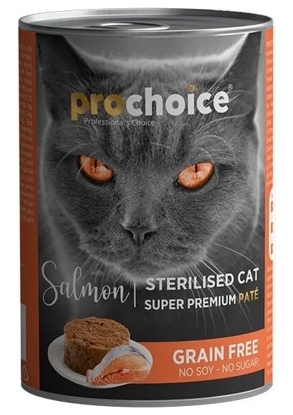 Populermarketim - Pro Choice Sterilised Somonlu Kısırlaştırılmış Konserve Kedi Maması 400 gr