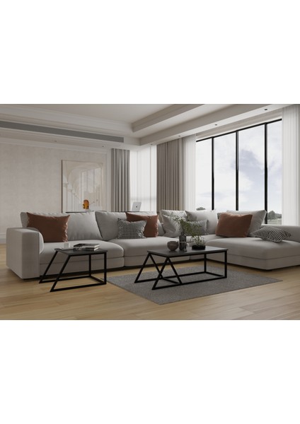 Prisma Orta Sehpa, Metal Ayak Masa, 2'li Zigon Sehpa fiyatları