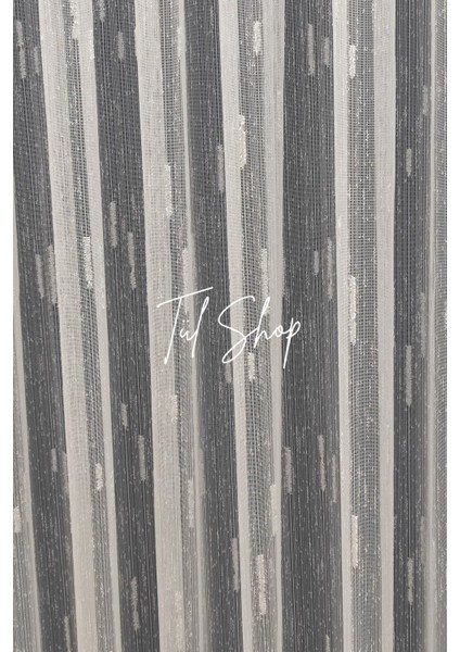 Ağır Gramajlı Spor ve Modern Kelebek Gümüş Model 1/2 Seyrek Pileli Tül Perde indirimleri