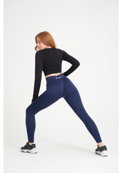 Kalçası Büzgülü Push Up Kalça Şekillendirici Tayt Seamless Fitness Yoga Yüksek Bel Spor Tayt
