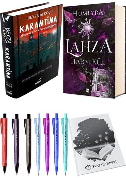 Lahza 2 Har ve Kül Ciltli ve Karantina 2 Ciltli Beyza Alkoç 2'li Set + Hediyeli