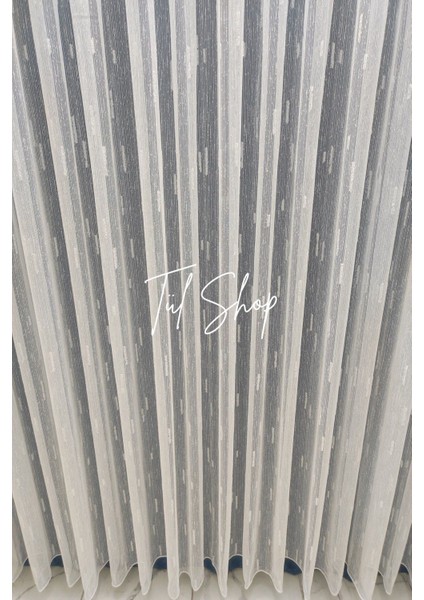 Ağır Gramajlı Spor ve Modern Kelebek Gümüş Model 1/3 Sık Pileli Tül Perde fırsatları