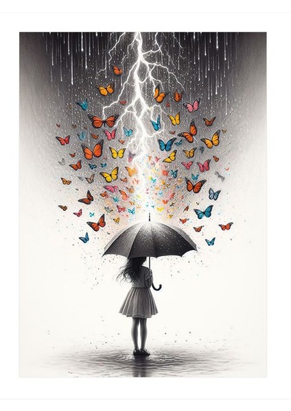 Bahar Yağmuru Mdf Poster 35cm X50cm