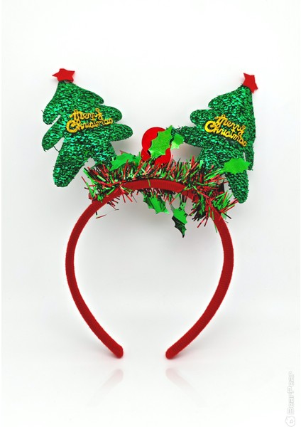 Merry Christmas Yazılı Yılbaşı Ağacı Noel Konsept Taç