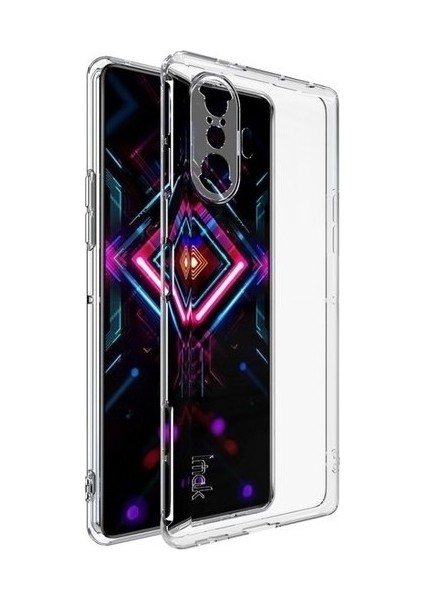 Xiaomi Redmi K40 Gaming Kılıf Şeffaf Yumuşak Silikon Darbe Dayanıklı Koruyucu Kamera Korumalı Kılıf Arka Kapak + Ekran Koruyucu