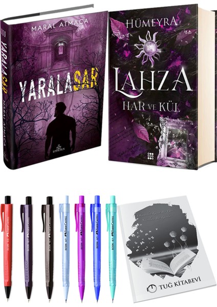 Lahza 2 Har ve Kül Ciltli ve Ephesus Yayınları Yaralasar 3 Ciltli Maral Atmaca 2'li Set + Hediyeli