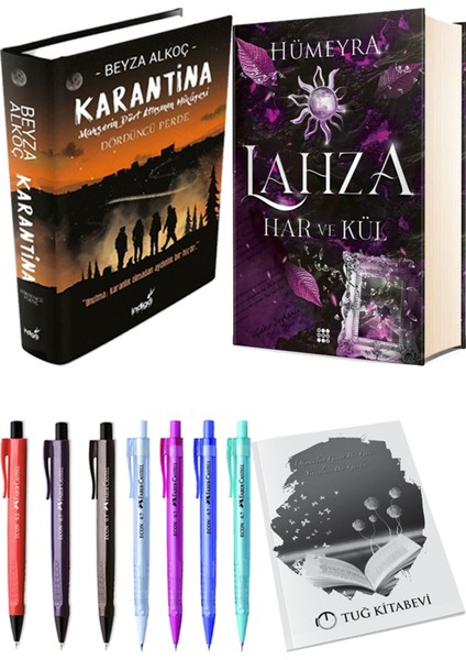 Lahza 2 Har ve Kül Ciltli ve Karantina 4 Ciltli Beyza Alkoç 2'li Set + Hediyeli
