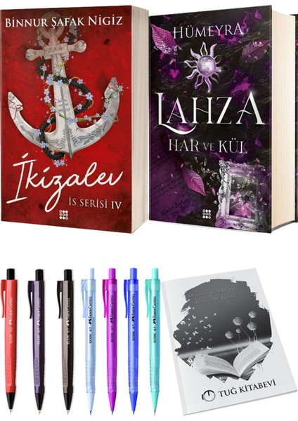 Lahza 2 Har ve Kül Ciltli ve İs Serisi 4 İkizalev Ciltli Binnur Şafak Nigiz 2'li Set + Hediyeli