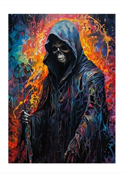 Ölüm Meleği Modern Ahşap Tablo 25cmx 35cm