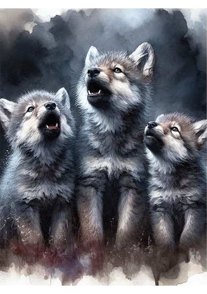Uluyan Kurtlar Art Mdf Tablo 25cmx 35cm