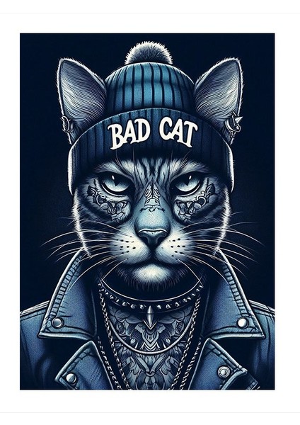 Kötü Kedi Modern Mdf Tablo 35cm X50cm