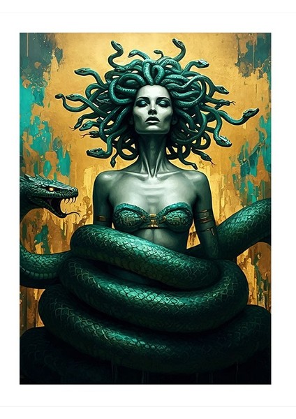 Taşlaşmış Medusa Art Mdf Poster 35cm X50cm