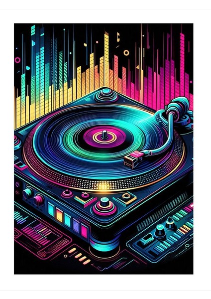 Neon Dj Masası Modern Mdf Tablo 25cmx 35cm