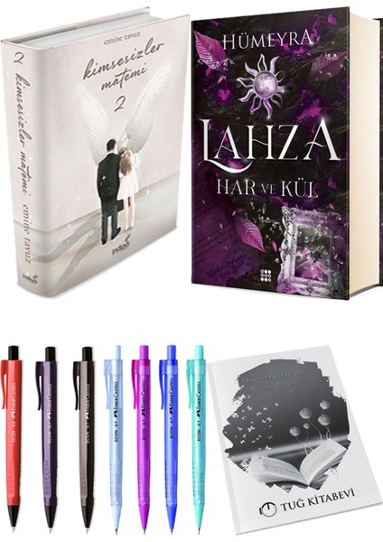 Lahza 2 Har ve Kül Ciltli ve Kimsesizler Matemi 2 Ciltli Emine Tavuz 2'li Set + Hediyeli
