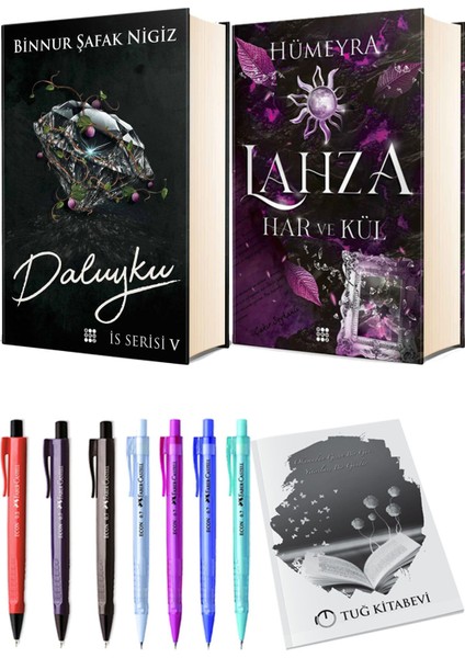 Lahza 2 Har ve Kül Ciltli ve İs Serisi 5 Daluyku Ciltli Binnur Şafak Nigiz 2'li Set + Hediyeli