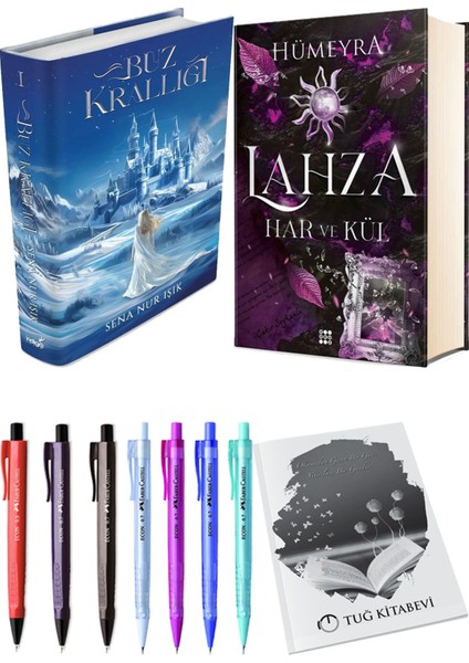 Lahza 2 Har ve Kül Ciltli ve Buz Krallığı Ciltli Sena Nur Işık 2'li Set + Hediyeli