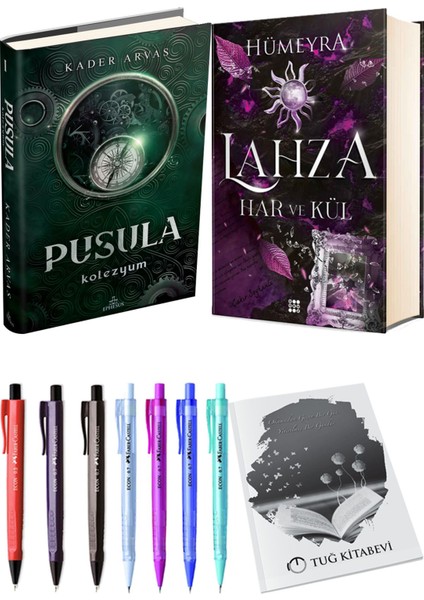 Lahza 2 Har ve Kül Ciltli ve Pusula 1 Kolezyum Ciltli Kader Arvas 2'li Set + Hediyeli