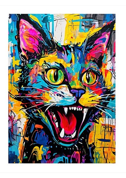Kızgın Kedi Mdf Poster 35cm X50cm