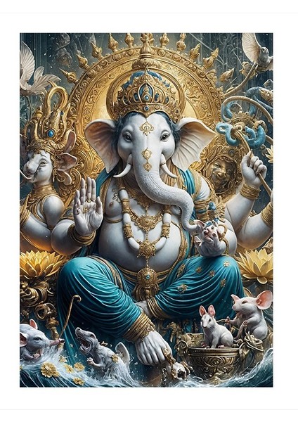 Ganesha Model Mdf Tablo 18cm X 27cm