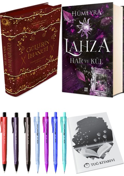 Lahza 2 Har ve Kül Ciltli ve Güllerin Ihaneti 2 Ciltli Sena Nur Işık 2'li Set + Hediyeli