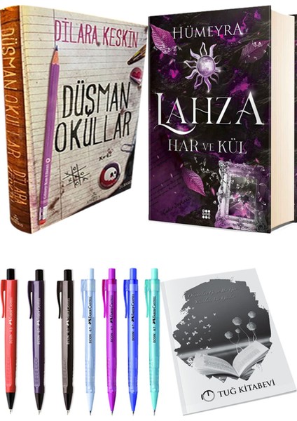 Lahza 2 Har ve Kül Ciltli ve Ephesus Düşman Okullar 1 Ciltli Dilara Keskin 2'li Set + Hediyeli