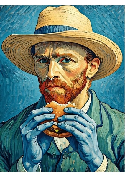 Van Gogh Portresi Modern Mdf Tablo 25cmx 35cm