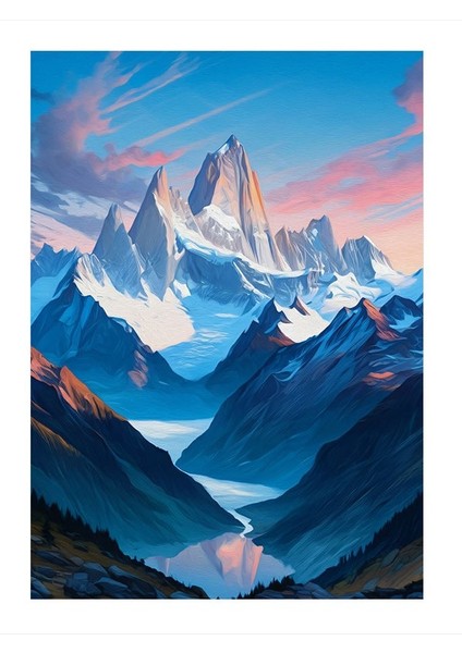 Dağ Manzarası Mdf Tablo 18cm X 27cm