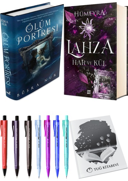 Lahza 2 Har ve Kül Ciltli ve Ölüm Portresi Ciltli Büşra Nur 2'li Set + Hediyeli