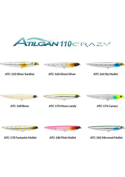 Atılgan 110 Atc 110MM 14.5gr Su Üstü Maket Balık fiyatları