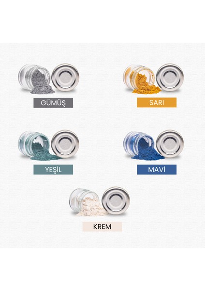 Sedefli Toz Pigment Seti 5 Renk