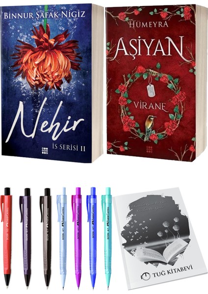 Aşiyan 1 Virane Ciltli ve İs Serisi 2 Nehir Ciltli Binnur Şafak Nigiz 2'li Set + Hediyeli