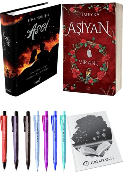 Aşiyan 1 Virane Ciltli ve Asel Ciltli Sena Nur Işık 2'li Set + Hediyeli