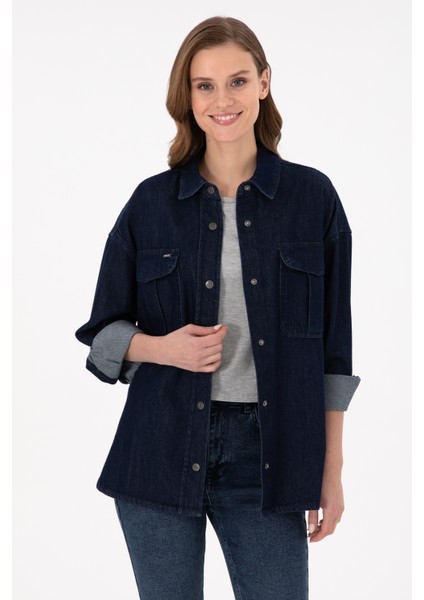 Kadın Mavi Gömlek Jean 50291123-DN0022