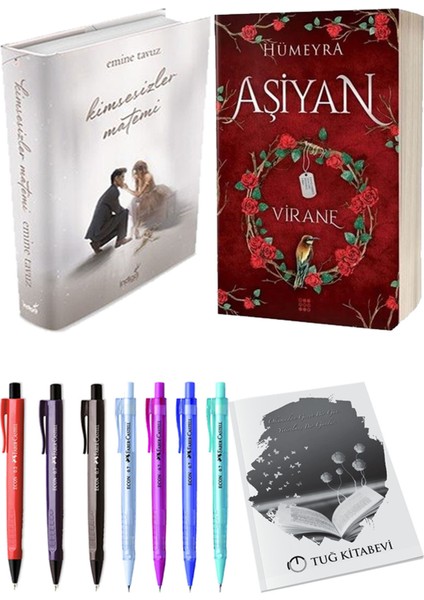 Aşiyan 1 Virane Ciltli ve Kimsesizler Matemi 1 Ciltli Emine Tavuz 2'li Set + Hediyeli