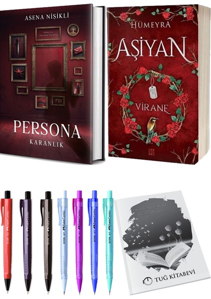 Aşiyan 1 Virane Ciltli ve Persona Karanlık Ciltli Asena Nişikli 2'li Set + Hediyeli