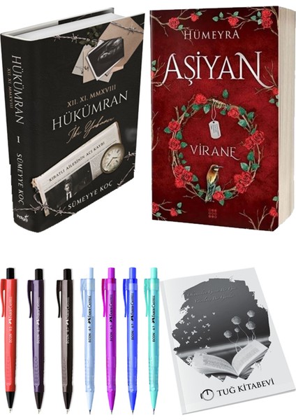 Aşiyan 1 Virane Ciltli ve Hükümran 1 İki Yabancı Ciltli Sümeyye Koç 2'li Set + Hediyeli