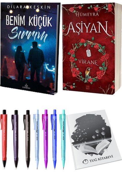 Aşiyan 1 Virane Ciltli ve Ephesus Benim Küçük Sırrım 1 Ciltli Dilara Keskin 2'li Set + Hediyeli