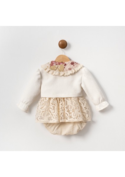 Butterflykız Bolerolu Kız Bebek Romper