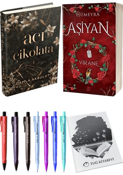 Aşiyan 1 Virane Ciltli ve Acı Çikolata Ciltli Damla Akbulut 2'li Set + Hediyeli