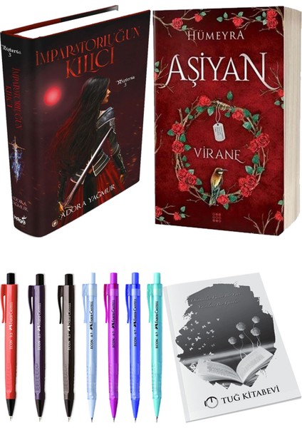 Aşiyan 1 Virane Ciltli ve İmparatorluğun Kılıcı Ciltli Adora Yağmur 2'li Set + Hediyeli