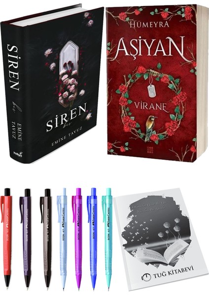 Aşiyan 1 Virane Ciltli ve Siren Bir Ciltli Emine Tavuz 2'li Set + Hediyeli