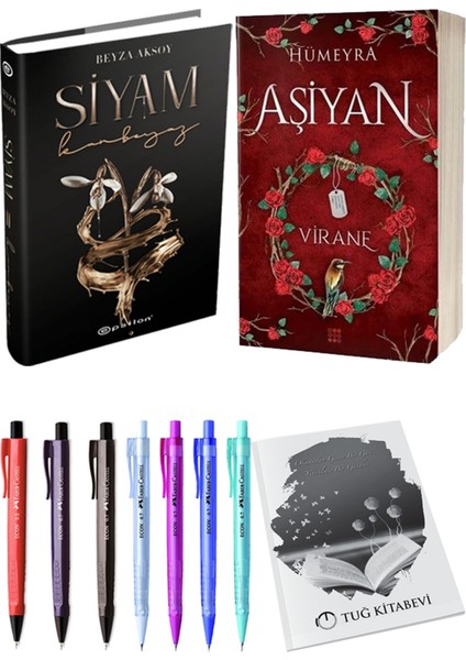 Aşiyan 1 Virane Ciltli ve Epsilon Yayınevi Siyam 2 Ciltli Beyza Aksoy 2'li Set + Hediyeli