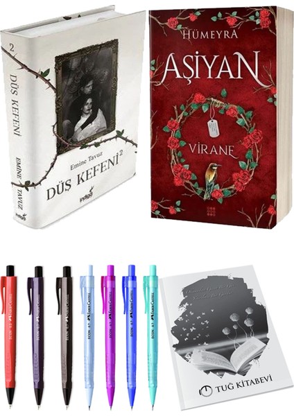 Aşiyan 1 Virane Ciltli ve Düş Kefeni 2 Ciltli Emine Tavuz 2'li Set + Hediyeli
