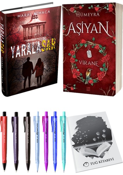 Aşiyan 1 Virane Ciltli ve Ephesus Yayınları Yaralasar 4 Ciltli Maral Atmaca 2'li Set + Hediyeli